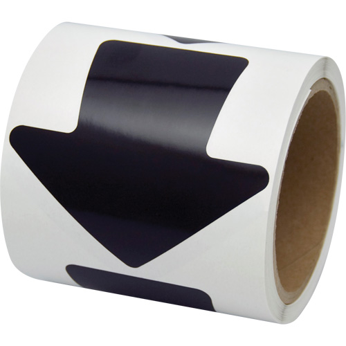 D&eacute;calcomanie en couleur pour le marquage des planchers, Fl&egrave;che, 4" lo x 4" la, Noir, Vinyle Toolneeds Inc.