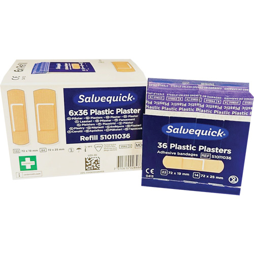 Salvequick&reg; Bandage Dispensing Systems Refills, Rectangular/Square, Plastic, Sterile Toolneeds Inc.