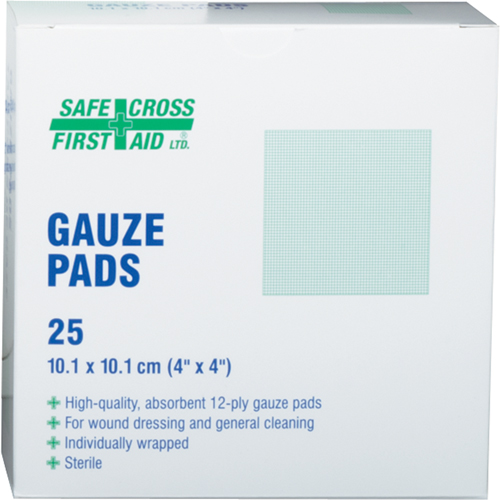 Gaze, Tampon, 4" lo x 4" la, St&eacute;rile, Dispositif m&eacute;dical Classe 1 Toolneeds Inc.