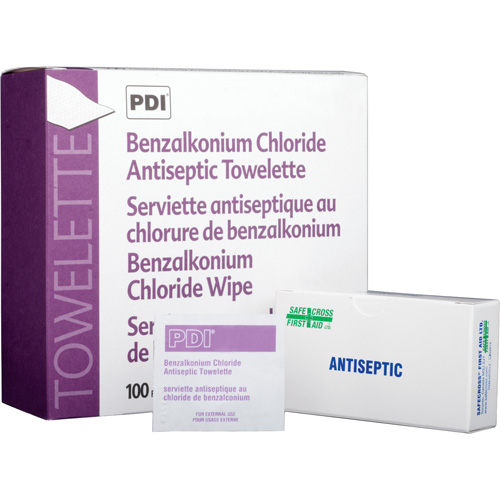 Benzalkonium Chloride Wipes, Towelette, Antiseptic Toolneeds Inc.