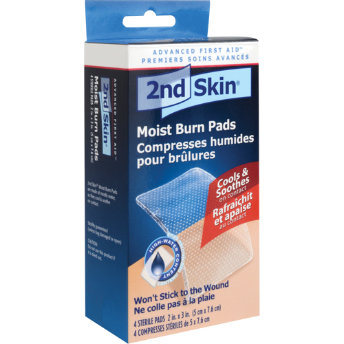 Compresses humides pour brûlures 2nd Skin, 2" x 3", Classe 2 Toolneeds Inc.