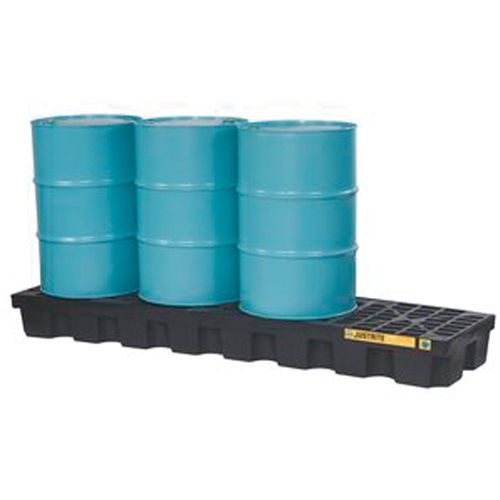 EcoPolyBlend Spill Control Pallets - With Drain, 75 US gal. Spill Capacity, 97" x 25" x 9" Toolneeds Inc.
