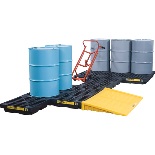 EcoPolyBlend Accumulation Centers, 12 US gal. Spill Capacity, 25" x 25" x 5.5" Toolneeds Inc.