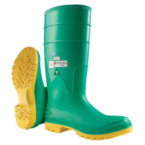 Hazmax&reg; 16" Kneeboot, PVC, Steel Toe, Size 14, Puncture Resistant Sole Toolneeds Inc.