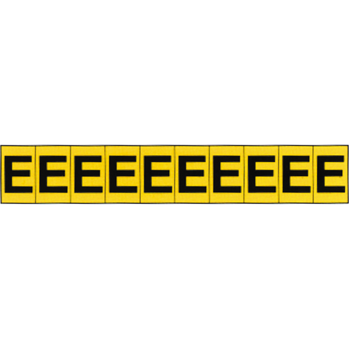 Individual Adhesive Letter Markers, E, 1" H, Black on Yellow Toolneeds Inc.