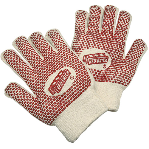 Gants r&eacute;versibles en tissu &eacute;ponge Red Brick, Coton, Deux c&ocirc;t&eacute;s, Calibre 10, Grand Toolneeds Inc.