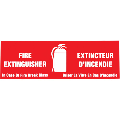 "Fire Extinguisher / Extincteur d'incendie" Label, 2" x 6", Vinyl, Bilingual with Pictogram Toolneeds Inc.