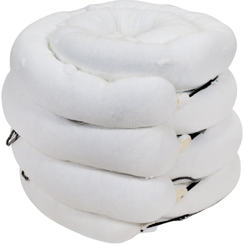 Barrage absorbant de premi&egrave;re qualit&eacute;, Huile seulement, 10' lo x 5" la, Absorption 35 gal., 4 /pqt Toolneeds Inc.