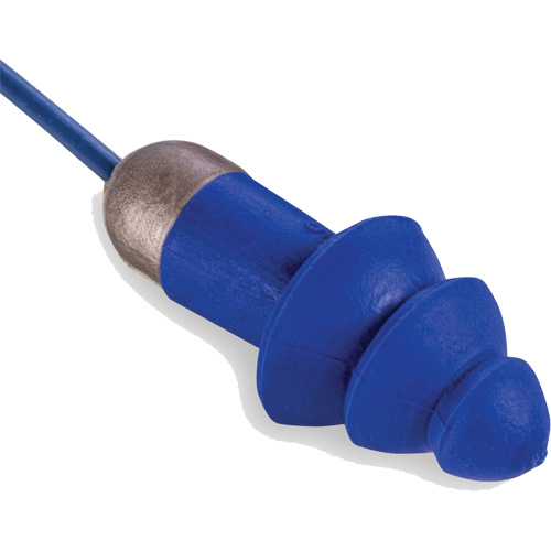 Bouchons d'oreille r&eacute;utilisables et d&eacute;tectable Rockets, Avec cordon, Taille unique, Vrac - &eacute;tui en plastique, NRR dB 27 Toolneeds Inc.