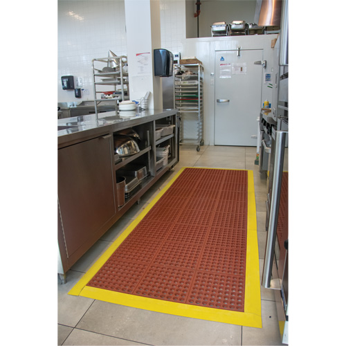 Tapis modulaire antifatigue, Nid d'abeilles, 3' x 3' x 1/2", Brun, Nitrile/Caoutchouc Toolneeds Inc.