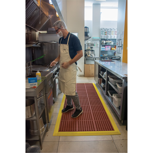 Tapis modulaire antifatigue, Nid d'abeilles, 3' x 3' x 1/2", Brun, Nitrile/Caoutchouc Toolneeds Inc.