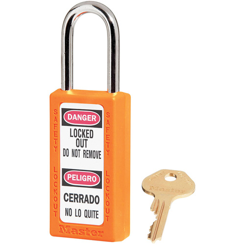 411 Zenex Safety Padlocks, Orange, Keyed Alike, Thermoplastic, 1-1/2" Width Toolneeds Inc.