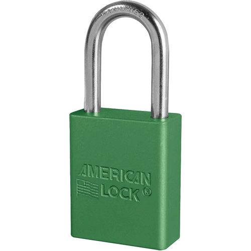 American Lock&reg; Safety Padlocks, Green, Keyed Alike, Aluminum, 1-1/2" Width Toolneeds Inc.