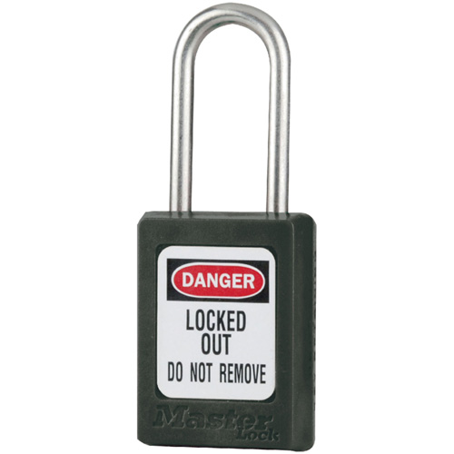 Cadenas de s&eacute;curit&eacute; S31 Zenex, Noir, Cl&eacute;s identiques, Thermoplastique, Largeur de 1-3/8" Toolneeds Inc.