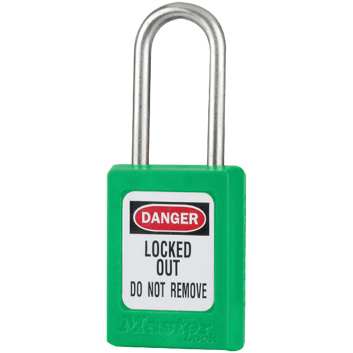 S33 Zenex Safety Padlocks, Green, Keyed Alike, Thermoplastic, 1-3/8" Width Toolneeds Inc.
