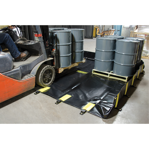 Bermes Rigid-Lock QuickBerm, Capacit&eacute; 745 gal. US, 10' la x 10' lo x 12" h, Paroi &agrave; piquets Toolneeds Inc.