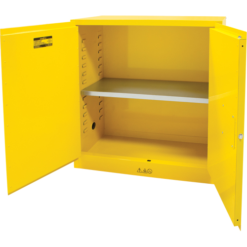 Flammable Storage Cabinet, 30 gal., 2 Door, 43" W x 44" H x 18" D Toolneeds Inc.