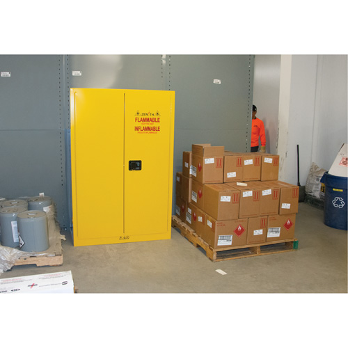 Flammable Storage Cabinet, 45 gal., 2 Door, 43" W x 65" H x 18" D Toolneeds Inc.