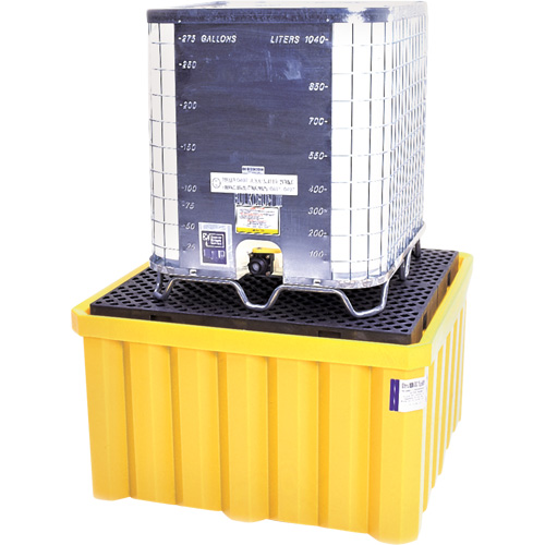 Ultra-IBC Spill Pallet&reg; with Drain, 400 US gal. Spill Capacity, 58.75" x 58.75" x 33" Toolneeds Inc.