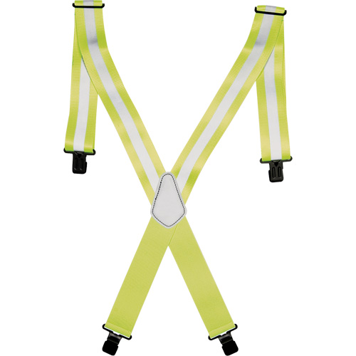 Bretelles de travail haute visibilit&eacute; 2", Jaune lime haute visibilit&eacute;, Couleur r&eacute;fl&eacute;chissante Argent, Taille unique Toolneeds Inc.