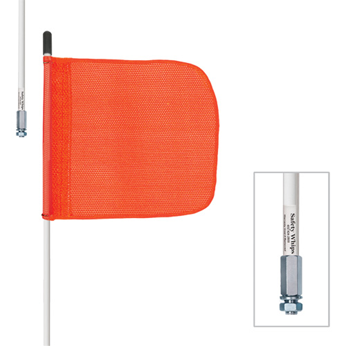 Tiges de s&eacute;curit&eacute; robustes Safety Whip, Fixation Filet&eacute;, Hauteur 5', Orange Toolneeds Inc.