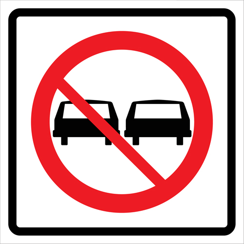 No Passing Roll-Up Traffic Sign, 29-1/2" x 29-1/2", Vinyl, Pictogram Toolneeds Inc.