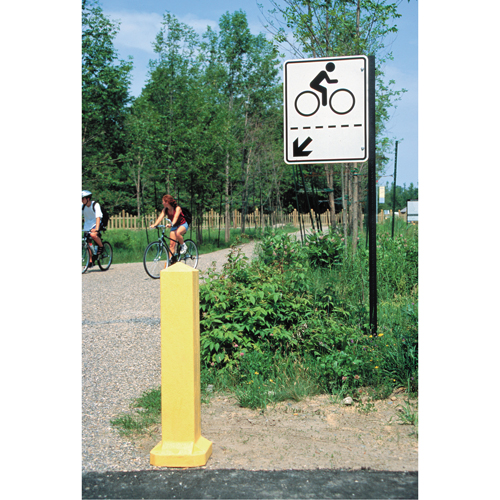 Bollards, Plastic, 33" H x 6" W, Yellow Toolneeds Inc.