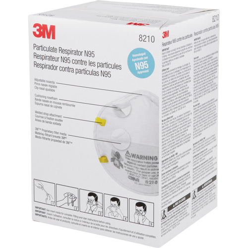 Respirateurs contre les particules 8210, N95, Certifi&eacute; NIOSH Toolneeds Inc.