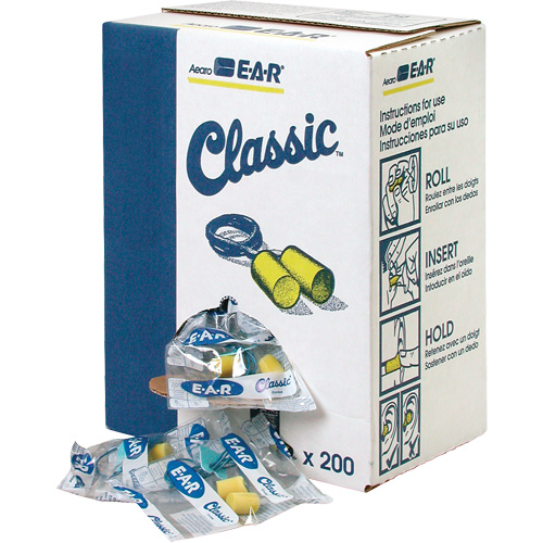 Bouchons d'oreilles classiques E-A-R, Vrac - Sac en poly, Avec cordon Toolneeds Inc.