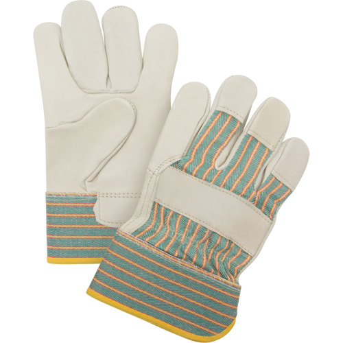 Abrasion-Resistant Fitter's Gloves, Medium, Grain Cowhide Palm Toolneeds Inc.