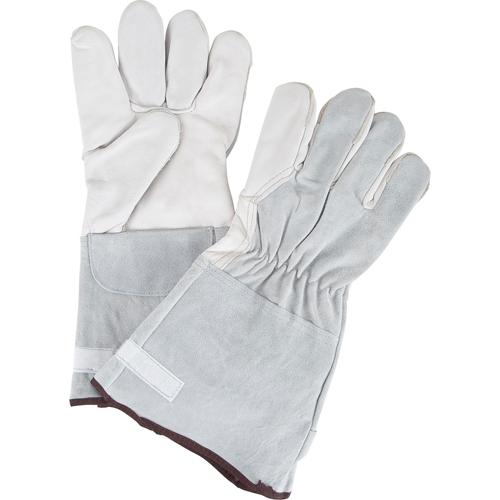 Gants de travail doubl&eacute;s pour l'hiver &agrave; dext&eacute;rit&eacute; ultime, Grand, Paume en Cuir fleur de ch&egrave;vre, Doublure en Molleton Toolneeds Inc.
