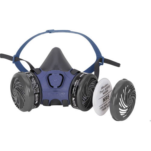 Respirateur &agrave; demi-masque 7000 pr&eacute;-assembl&eacute; pour la peinture pulv&eacute;ris&eacute;e/pesticides, &eacute;lastom&egrave;re/Thermoplastique, Moyen Toolneeds Inc.
