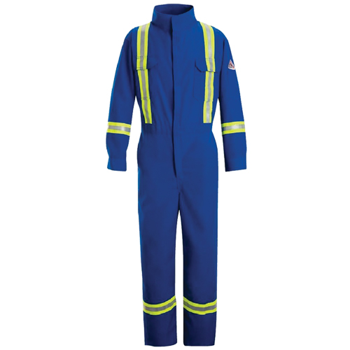 Flame-Resistant Premium Coveralls with Reflective Trim, Size 38, Royal Blue, 5.1 cal/cm² Toolneeds Inc.