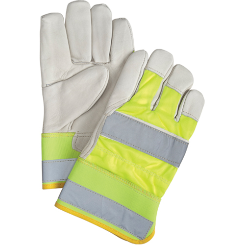 Gants d'ajusteur orange haute visibilit&eacute; &agrave; chaleur sup&eacute;rieure, Grand, Paume en Cuir fleur de vache, Doublure en Thinsulate Toolneeds Inc.