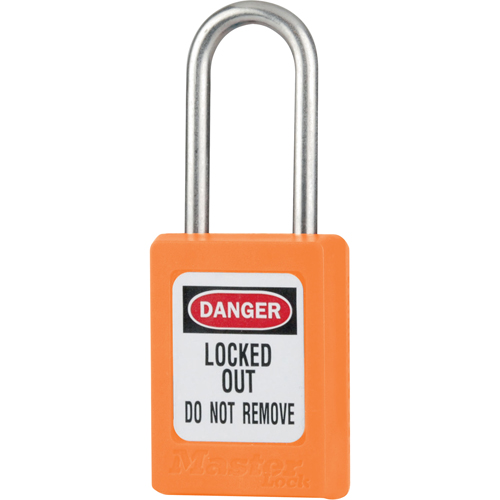S31 Zenex Safety Padlock, Orange, Keyed Different, Thermoplastic, 1-3/8" Width Toolneeds Inc.