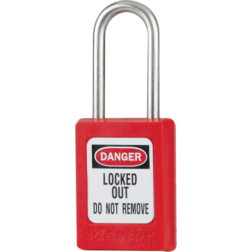 S31 Zenex Safety Padlock, Red, Keyed Different, Thermoplastic, 1-3/8" Width Toolneeds Inc.