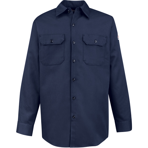 Chemises de travail r&eacute;sistantes aux flammes, Petit, Bleu marin Toolneeds Inc.