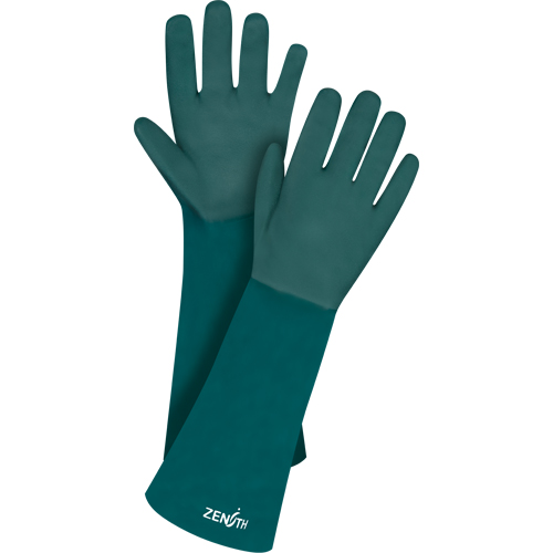 Double Dipped Green Gloves, 18" L, PVC, Cotton Jersey Inner Lining, 70-mil Toolneeds Inc.