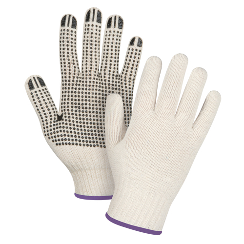 Heavyweight Dotted String Knit Gloves, Poly/Cotton, Single Sided, 7 Gauge, X-Small Toolneeds Inc.