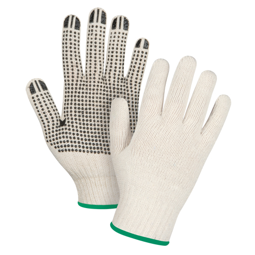 Lightweight Dotted String Knit Gloves, Poly/Cotton, Single Sided, 7 Gauge, Medium Toolneeds Inc.