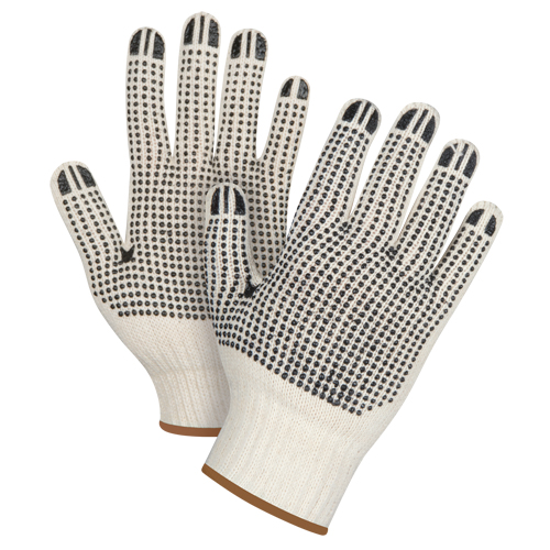 Heavyweight Double-Sided Dotted String Knit Gloves, Poly/Cotton, Double Sided, 7 Gauge, Large Toolneeds Inc.