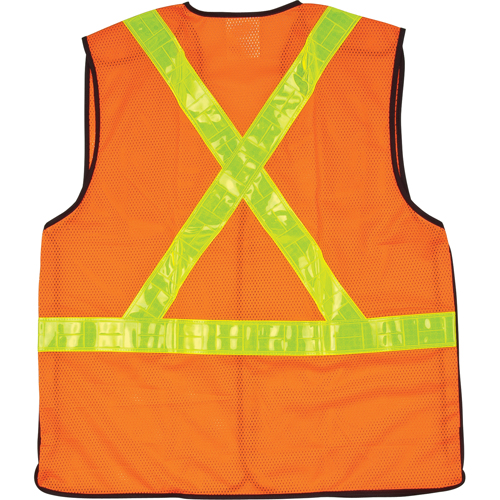 Veste de s&eacute;curit&eacute; pour la circulation d&eacute;tachable en cinq points, Orange haute visibilit&eacute;, Moyen, Polyester Toolneeds Inc.