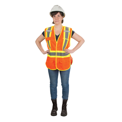 CSA Compliant High Visibility Surveyor Vest, High Visibility Orange, X-Large, Polyester Toolneeds Inc.