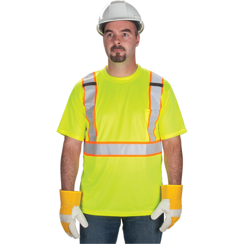 CSA Compliant T-Shirt, Polyester, Large, High Visibility Lime-Yellow Toolneeds Inc.