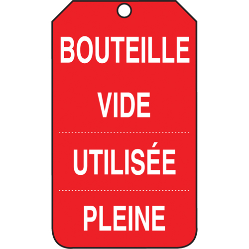 &eacute;tiquettes de s&eacute;curit&eacute; d'inspection et de contr&ocirc;le de l'&eacute;tat de l'&eacute;quipement, Papier cartonn&eacute;, 3-3/8" la x 5-7/8" h, Français Toolneeds Inc.