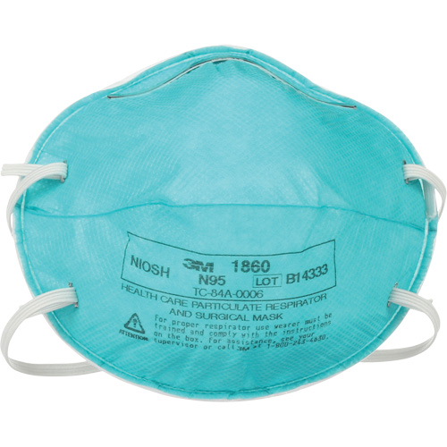 Respirateur 1860 contre les particules pour les soins de la sant&eacute;, N95, Certifi&eacute; NIOSH Toolneeds Inc.