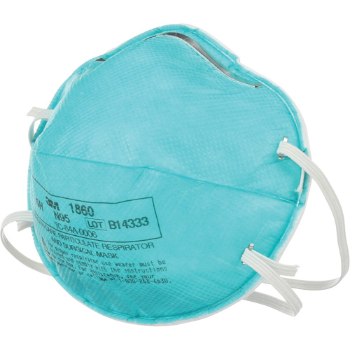 Respirateur 1860 contre les particules pour les soins de la sant&eacute;, N95, Certifi&eacute; NIOSH Toolneeds Inc.