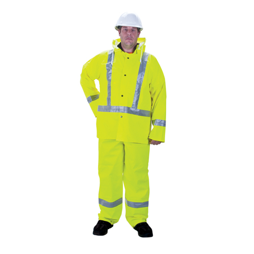 RZ900 Premium Traffic Rain Suit, Polyester, Small, High Visibility Lime-Yellow Toolneeds Inc.