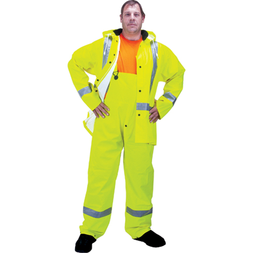RZ900 Premium Traffic Rain Suit, Polyester, Small, High Visibility Lime-Yellow Toolneeds Inc.