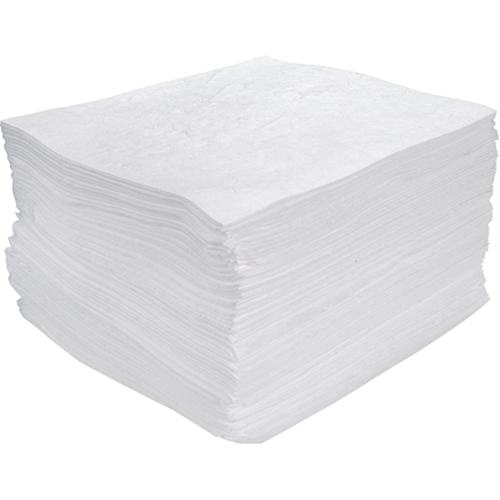 Feuilles absorbantes souffl&eacute;es de premi&egrave;re qualit&eacute;, Huile seulement, 15" x 17", 25 gal. d'absorption Toolneeds Inc.